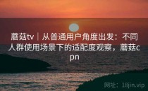 蘑菇tv｜从普通用户角度出发：不同人群使用场景下的适配度观察，蘑菇cpn