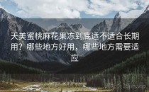 天美蜜桃麻花果冻到底适不适合长期用？哪些地方好用，哪些地方需要适应