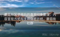 蘑菇社区使用后的直观印象整理：内容呈现方式与主观体验总结，蘑菇街社群