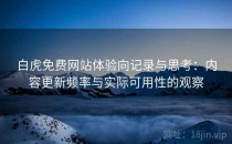白虎免费网站体验向记录与思考：内容更新频率与实际可用性的观察
