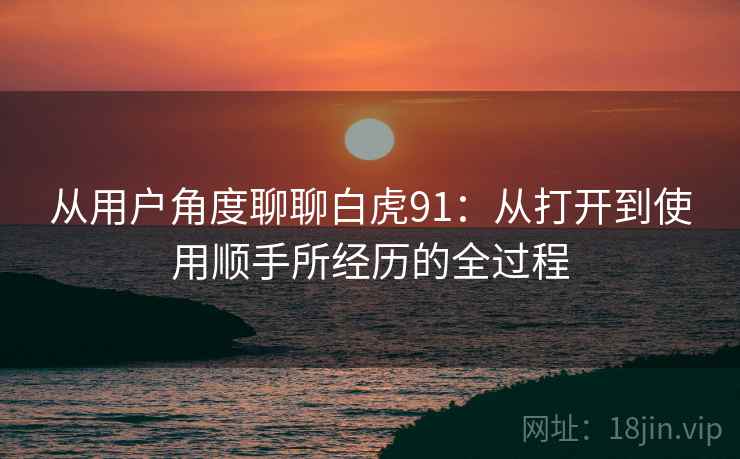 从用户角度聊聊白虎91:从打开到使用顺手所经历的全过程 第2张 从用户角度聊聊白虎91:从打开到使用顺手所经历的全过程 第2张