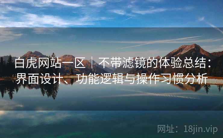 白虎网站一区|不带滤镜的体验总结:界面设计、功能逻辑与操作习惯分析 第2张 白虎网站一区|不带滤镜的体验总结:界面设计、功能逻辑与操作习惯分析 第2张