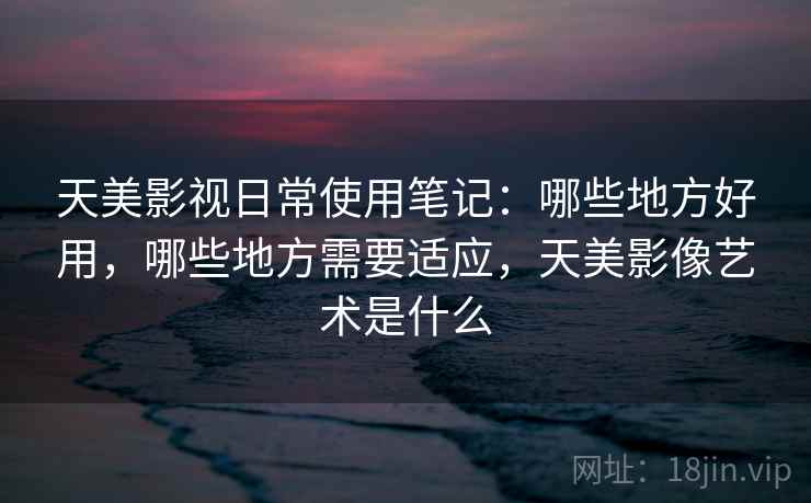 天美影视日常使用笔记:哪些地方好用,哪些地方需要适应,天美影像艺术是什么 第2张 天美影视日常使用笔记:哪些地方好用,哪些地方需要适应,天美影像艺术是什么 第2张