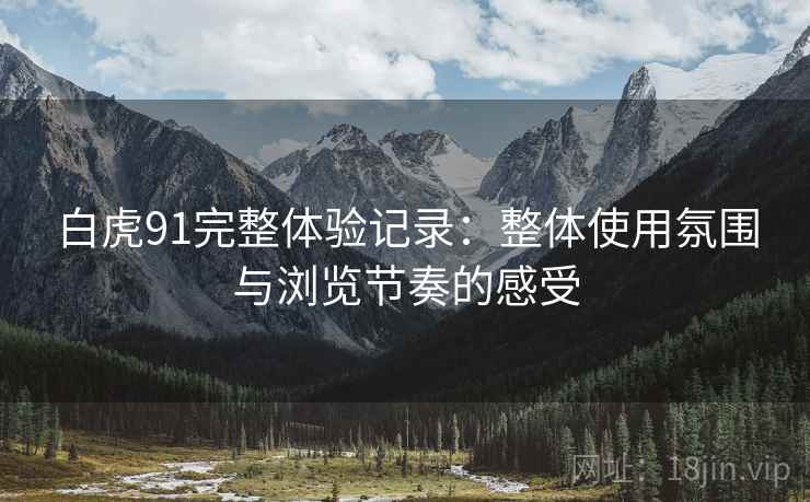 白虎91完整体验记录:整体使用氛围与浏览节奏的感受 第2张 白虎91完整体验记录:整体使用氛围与浏览节奏的感受 第2张